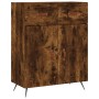 Credenza Rovere Fumo 69,5x34x180 cm in Legno Multistrato