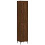 Credenza Rovere Marrone 34,5x34x180 cm in Legno Multistrato