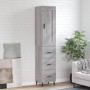 Credenza Grigio Sonoma 34,5x34x180 cm in Legno Multistrato