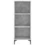 Credenza Grigio Cemento 34,5x34x180 cm in Legno Multistrato