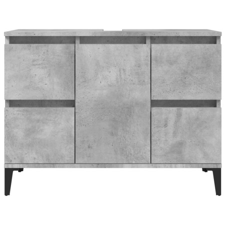 Mobile Lavabo Grigio Cemento 80x33x60 cm in Legno Multistrato