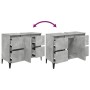 Mobile Lavabo Grigio Cemento 80x33x60 cm in Legno Multistrato