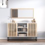 Credenza Bianca 105x30x65 cm in Legno Multistrato