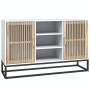 Credenza Bianca 105x30x65 cm in Legno Multistrato