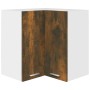 Mobile Pensile Angolo Rovere Fumo 57x57x60 cm Legno Multistrato