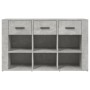 Credenza Grigio Cemento 100x30x59,5 cm in Legno Multistrato