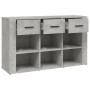 Credenza Grigio Cemento 100x30x59,5 cm in Legno Multistrato