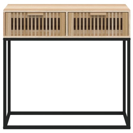 Tavolino Consolle 80x30x75 cm Legno Multistrato e Ferro