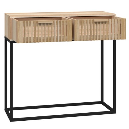 Tavolino Consolle 80x30x75 cm Legno Multistrato e Ferro