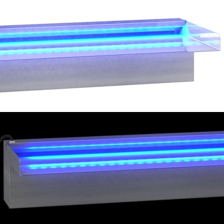 Sfioratore a Cascata con LED RGB Acciaio Inox 108 cm