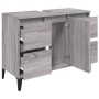 Mobile Lavabo Grigio Sonoma 80x33x60 cm in Legno Multistrato