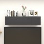 Mobili Porta TV a Parete 4pz Grigio Lucido 30,5x30x30 cm