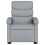Poltrona Alzapersona Massaggi Elettrica Grigio Chiaro Tessuto