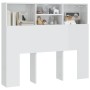 Testiera con Contenitore Bianco Lucido 120x19x103,5 cm