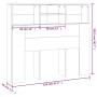 Testiera con Contenitore Bianco Lucido 120x19x103,5 cm