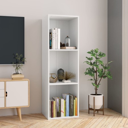 Libreria/Mobile TV Bianco 36x30x114 cm in Legno Multistrato