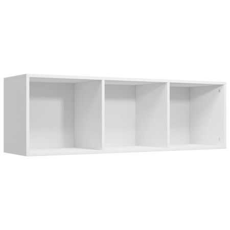 Libreria/Mobile TV Bianco 36x30x114 cm in Legno Multistrato