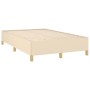 Letto a Molle con Materasso e LED Crema 120x190 cm in Tessuto