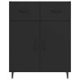 Credenza Nera 69,5x34x90 cm in Legno Multistrato