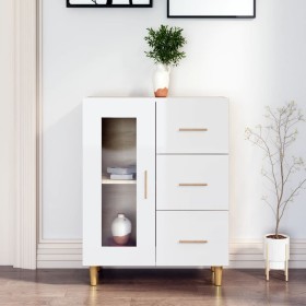 Credenza 69,5x34x90 cm in Legno Multistrato Bianco Lucido