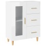 Credenza 69,5x34x90 cm in Legno Multistrato Bianco Lucido