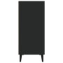 Credenza Nera 90x34x80 cm in Legno Multistrato