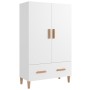 Credenza Bianca 70x31x115 cm in Legno Multistrato