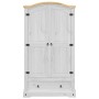 Armadio Corona Bianco 102x52x186 cm in Legno Massello di Pino