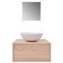 Mobili da Bagno con Lavabo Set 3 pz Beige