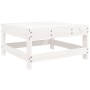 Set Salotto da Giardino 7 pz Bianco in Legno Massello di Pino