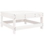 Set Salotto da Giardino 6 pz Bianco in Legno Massello di Pino