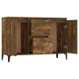 Credenza Rovere Fumo 104x35x70 cm in Legno Multistrato