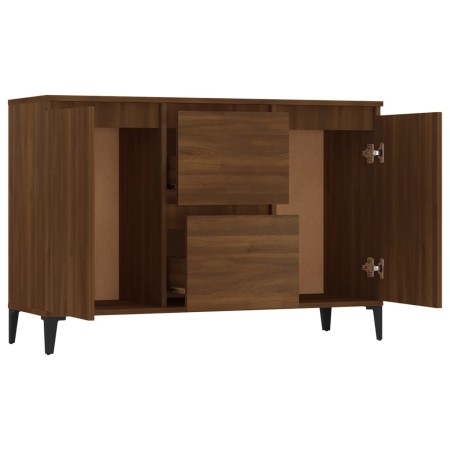 Credenza Rovere Marrone 104x35x70 cm in Legno Ingegnerizzato