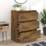 Credenza Rovere Fumo 60x35x76 cm in Legno Multistrato