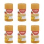 Bolsius Candele Profumate Rigate Pilastro 6 pz 120x58 mm Mango