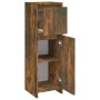 Armadietto Bagno Rovere Fumo 30x30x95 cm in Legno Multistrato