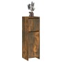 Armadietto Bagno Rovere Fumo 30x30x95 cm in Legno Multistrato