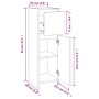Armadietto Bagno Rovere Fumo 30x30x95 cm in Legno Multistrato