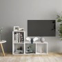 Mobili Porta TV 2 pz Bianco 72x35x36,5 cm in Legno Multistrato