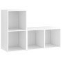 Mobili Porta TV 2 pz Bianco 72x35x36,5 cm in Legno Multistrato