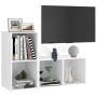 Mobili Porta TV 2 pz Bianco 72x35x36,5 cm in Legno Multistrato