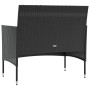 Set Divani da Giardino 8 pz con Cuscini in Polyrattan Nero