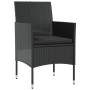 Set Divani da Giardino 8 pz con Cuscini in Polyrattan Nero