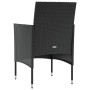 Set Divani da Giardino 8 pz con Cuscini in Polyrattan Nero