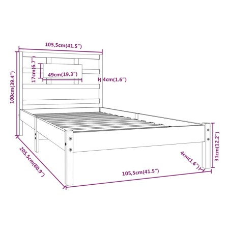 Giroletto in Legno Massello 100x200 cm