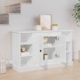 Credenza Bianco Lucido 100x35,5x60 cm in Legno Multistrato