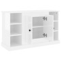 Credenza Bianco Lucido 100x35,5x60 cm in Legno Multistrato