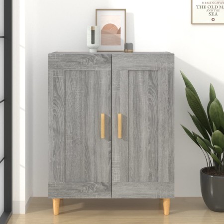 Credenza Grigio Sonoma 69,5x34x90 cm in Legno Multistrato