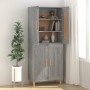 Credenza Grigio Sonoma 69,5x34x90 cm in Legno Multistrato