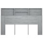 Testiera con Scomparti Grigio Sonoma 160x19x103,5 cm